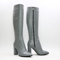 Чоботи із сірої шкіри Арт. 35-11/44Ок