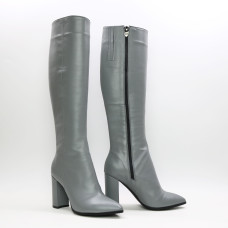 Чоботи із сірої шкіри Арт. 35-11/44Ок