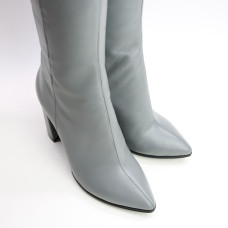 Чоботи із сірої шкіри Арт. 35-11/44Ок