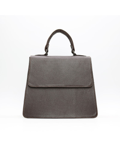 Шкіряна сумка кольору шоколад Арт. YS-1001