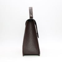 Шкіряна сумка кольору шоколад Арт. YS-1001