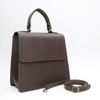 Шкіряна сумка кольору шоколад Арт. YS-1001