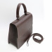 Шкіряна сумка кольору шоколад Арт. YS-1001