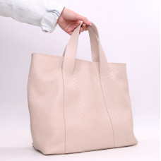 Сумка-трансформер з бежевої шкіри під рептилію Арт. YS-6052(2)