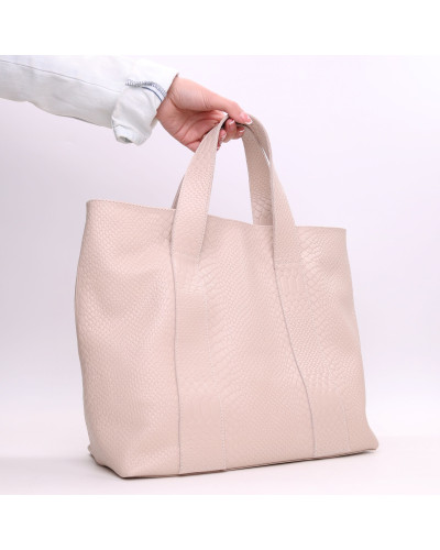 Сумка-трансформер з бежевої шкіри під рептилію Арт. YS-6052(2)