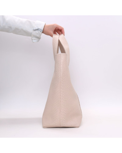 Сумка-трансформер з бежевої шкіри під рептилію Арт. YS-6052(2)