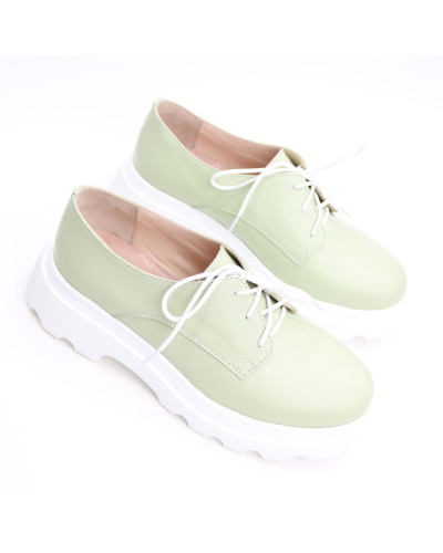 Туфлі зі шкіри відтінку фісташка Арт. 12-29/As23