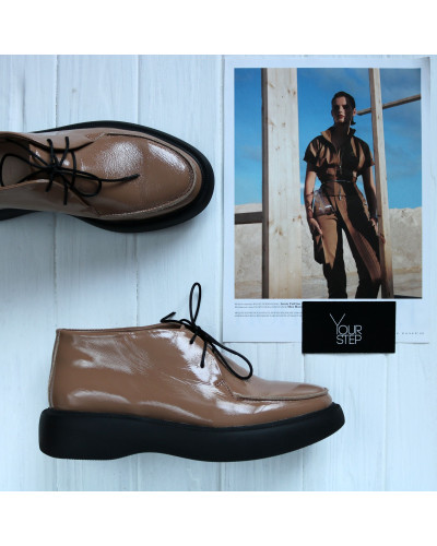 Лакові бежеві туфлі Арт. 156-5/Hill3