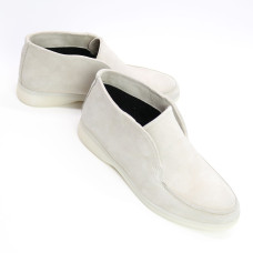 Високі замшеві лофери в бежевому кольорі — тепло, м’якість і стиль від Your Step Арт. 156-4