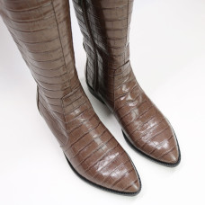 Високі чоботи під рептилію Арт. 104-5