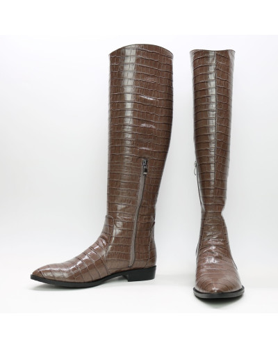 Високі чоботи під рептилію Арт. 104-5