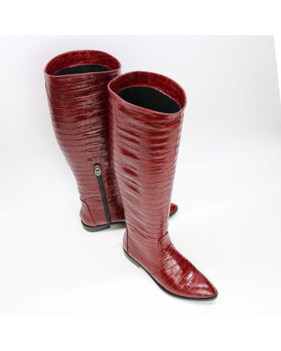 Високі чоботи під рептилію Арт. 104-5