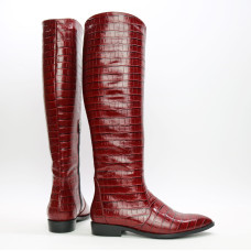 Високі чоботи під рептилію Арт. 104-5