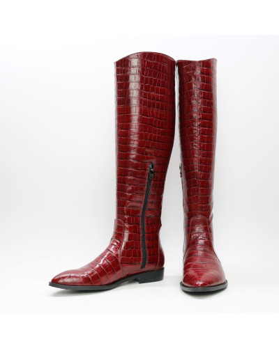 Високі чоботи під рептилію Арт. 104-5