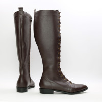 Високі чоботи зі шнурівкою зі шкіри Арт. 104-4