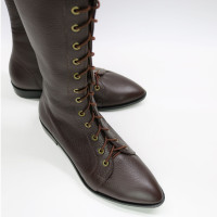 Високі чоботи зі шнурівкою зі шкіри Арт. 104-4