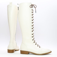 Бежеві високі чоботи зі шнурівкою Арт. 104-4