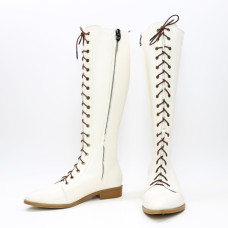 Бежеві високі чоботи зі шнурівкою Арт. 104-4