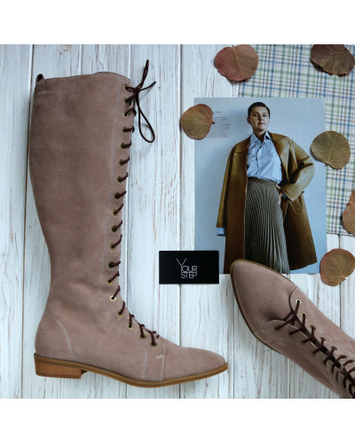 Високі чоботи зі шнурівкою Арт. 104-4