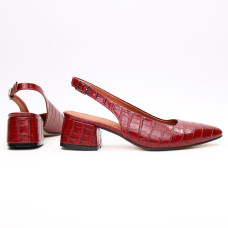 Слінгбеки з червоної шкіри під рептилію Арт. 457-3/53Ок