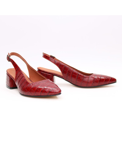 Слінгбеки з червоної шкіри під рептилію Арт. 457-3/53Ок