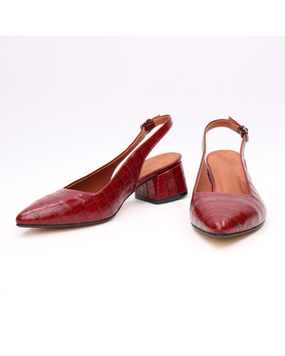 Слінгбеки з червоної шкіри під рептилію Арт. 457-3/53Ок