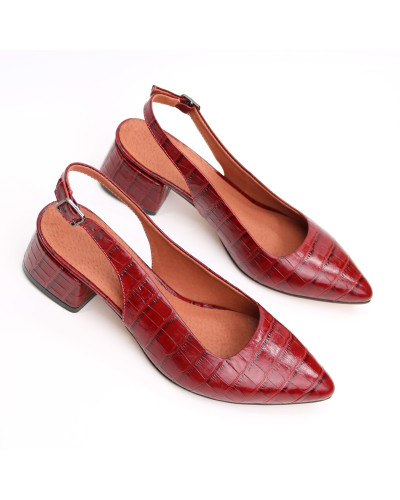 Слінгбеки з червоної шкіри під рептилію Арт. 457-3/53Ок