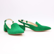 Босоніжки зеленого кольору з гострим носом Арт. 457-6/53Ок