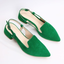 Босоніжки зеленого кольору з гострим носом Арт. 457-6/53Ок