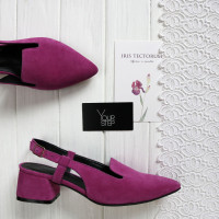 Замшеві босоніжки з гострим носом Арт. 457-6/53Ок