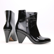 Ботильоны из черного наплака Арт. 52-5/54Ок