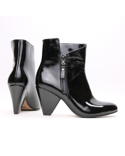 Ботильоны из черного наплака Арт. 52-5/54Ок