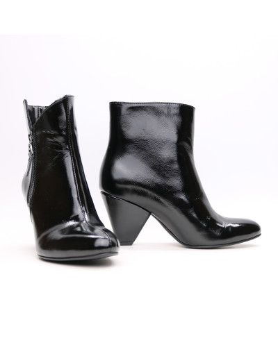 Ботильоны из черного наплака Арт. 52-5/54Ок