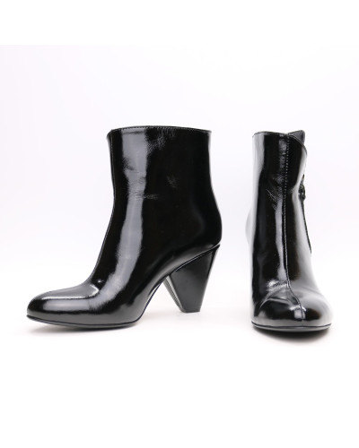 Ботильоны из черного наплака Арт. 52-5/54Ок