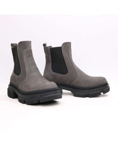 Челсі із сірого нубуку Арт. 12-1/260