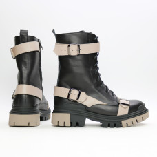 Черевики із чорної шкіри Арт. 12-30R/20