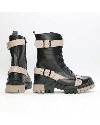 Черевики із чорної шкіри Арт. 12-30R/20