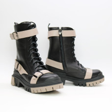 Черевики із чорної шкіри Арт. 12-30R/20