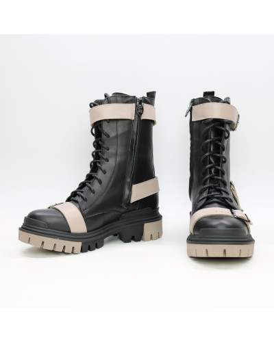 Черевики із чорної шкіри Арт. 12-30R/20