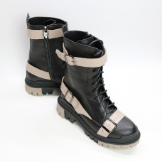 Черевики із чорної шкіри Арт. 12-30R/20