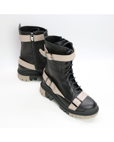 Черевики із чорної шкіри Арт. 12-30R/20