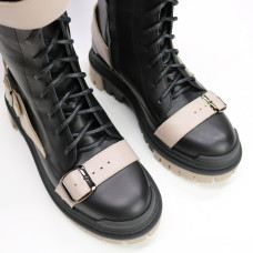 Черевики із чорної шкіри Арт. 12-30R/20