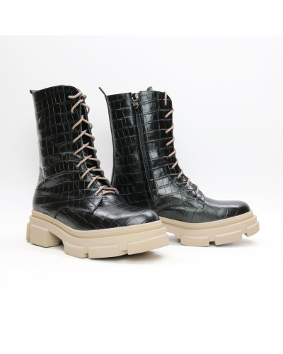 Чорні черевики під рептилію Арт. 12-30/260 (б/ф)