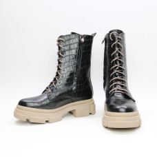 Чорні черевики під рептилію Арт. 12-30/260 (б/ф)
