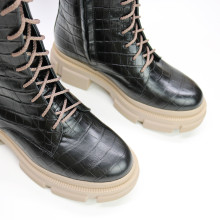 Чорні черевики під рептилію Арт. 12-30/260 (б/ф)