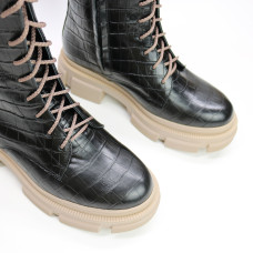 Чорні черевики під рептилію Арт. 12-30/260 (б/ф)