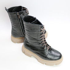 Чорні черевики під рептилію Арт. 12-30/260 (б/ф)