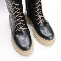 Чорні черевики під рептилію Арт. 12-30/260 (б/ф)