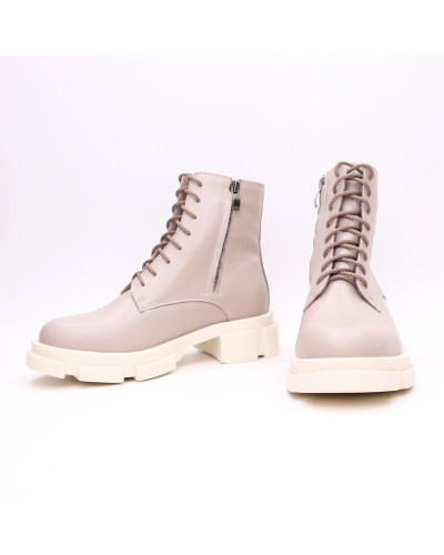 Черевики із бежевої шкіри Арт. As-8/21074