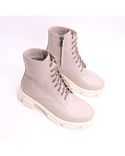 Черевики із бежевої шкіри Арт. As-8/21074